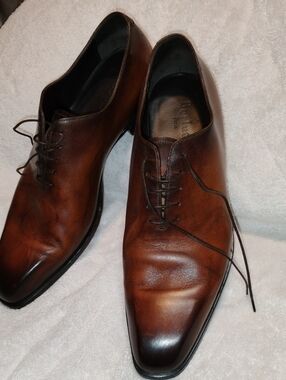 Berluti Paris Men's Brown Leather Dress Oxfords